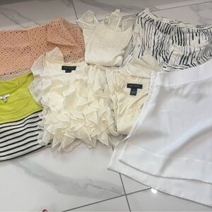 Price for 7 Tops-Joie, Pink Tartan, Banana Republic, BCBG, & Holt Renfrew.